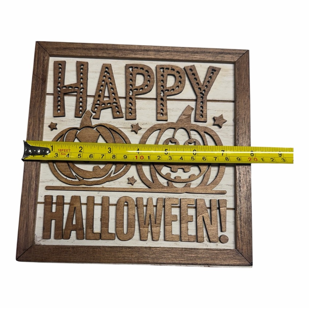 Wooden Happy Halloween Sign - Picture 2 of 3
